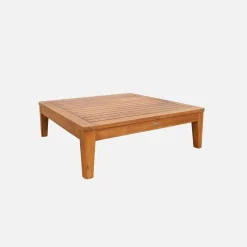Cadeira de jardim com mesa de centro em madeira de acácia