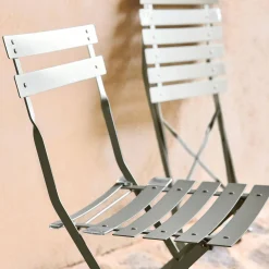 Cadeira de jardim dobrável em metal, set de 2