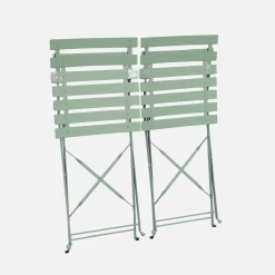 Cadeira de jardim dobrável em metal, set de 2
