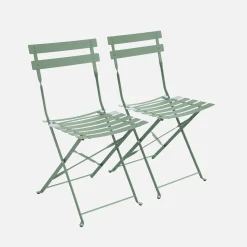Cadeira de jardim dobrável em metal, set de 2