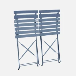 Cadeira de jardim dobrável em metal, set de 2
