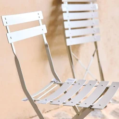 Cadeira de jardim dobrável em metal, set de 2