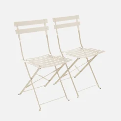 Cadeira de jardim dobrável em metal, set de 2