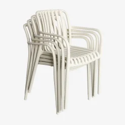 Cadeira de jardim em plástico, set de 4