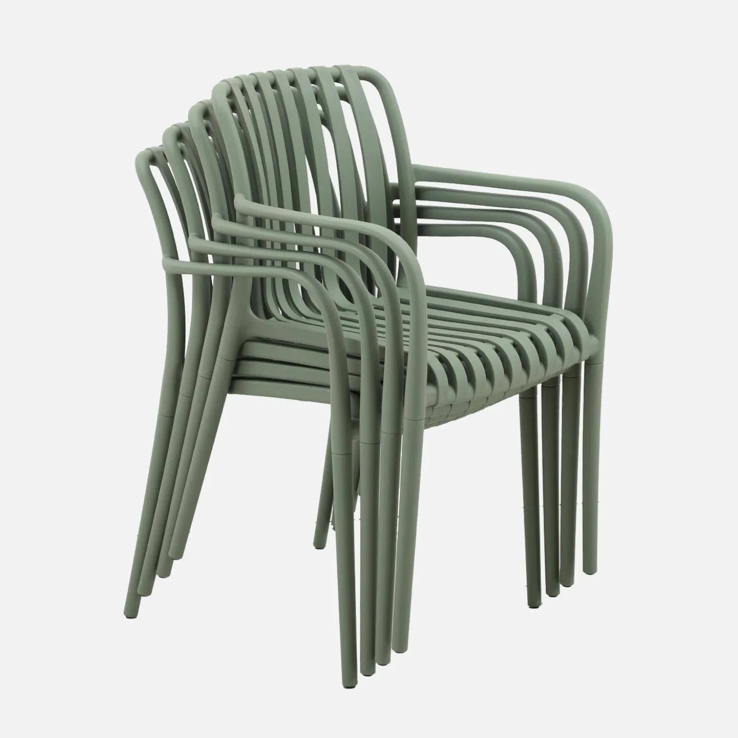Cadeira de jardim em plástico, set de 4