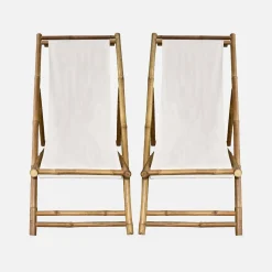 Cadeira dobrável em bambu, set de 2