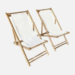 Cadeira dobrável em bambu, set de 2