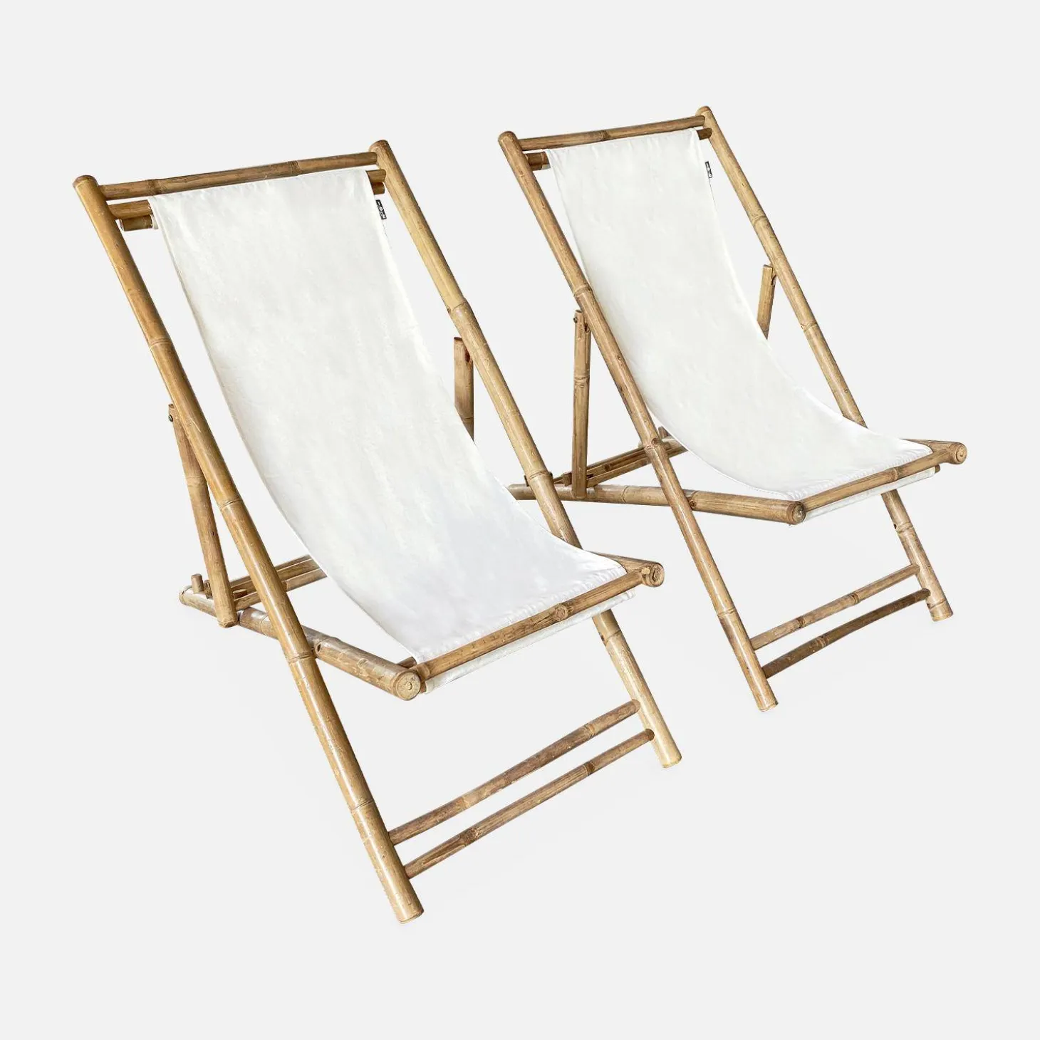 Cadeira dobrável em bambu, set de 2