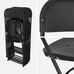 Cadeira dobrável para eventos, set de 6