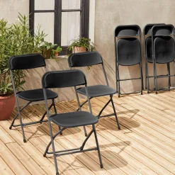 Cadeira dobrável para eventos, set de 6