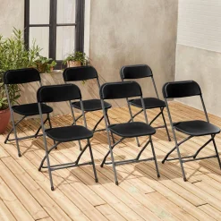 Cadeira dobrável para eventos, set de 6