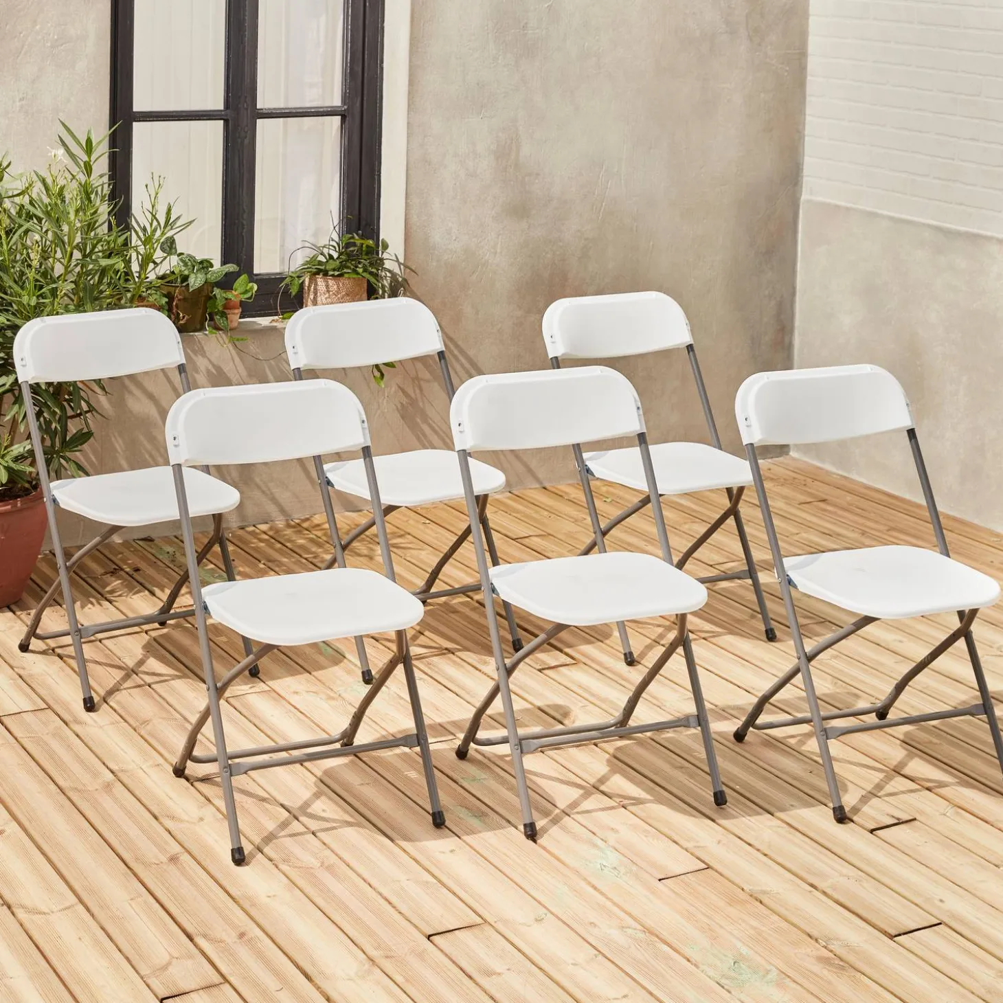 Cadeira dobrável para eventos, set de 6