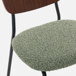 Cadeira em tecido bouclé, set de 2