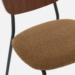 Cadeira em tecido bouclé, set de 2