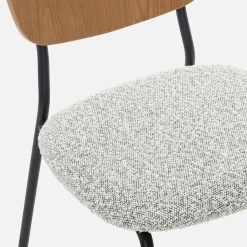 Cadeira em tecido bouclé, set de 2