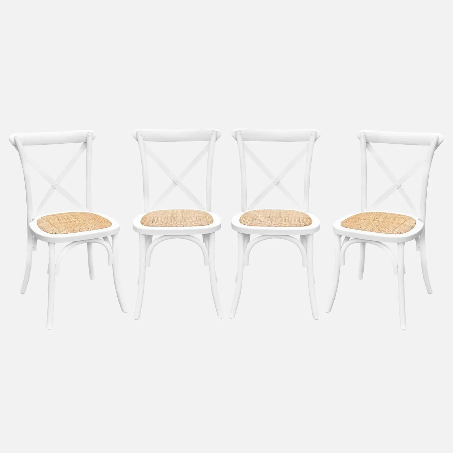 Cadeira estilo bistrô em madeira, set de 4
