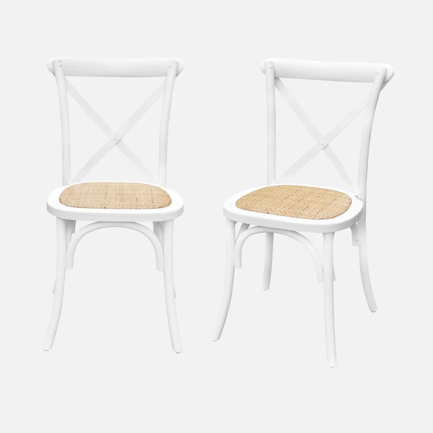 Cadeira estilo bistrô em madeira, set de 2