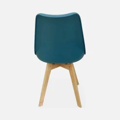 Cadeira estilo escandinavo com pés em madeira de faia, set de 6