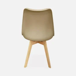 Cadeira estilo escandinavo com pés em madeira de faia, set de 4