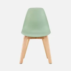 Cadeira estilo escandinavo infantil com pés em madeira de faia, set de 2