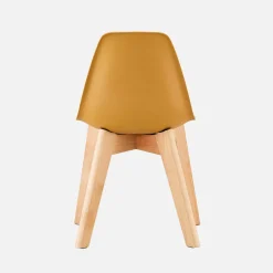 Cadeira estilo escandinavo infantil com pés em madeira de faia, set de 2