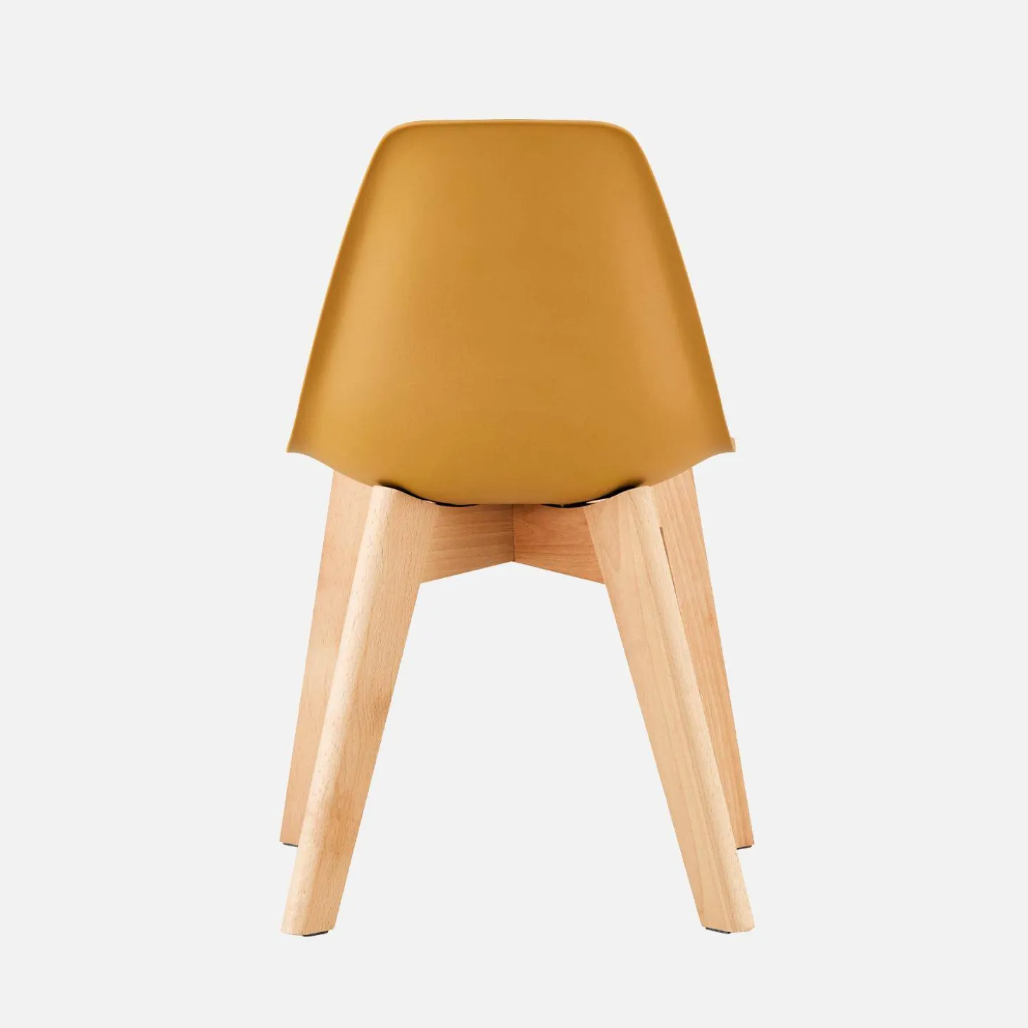 Cadeira estilo escandinavo infantil com pés em madeira de faia, set de 2