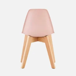 Cadeira estilo escandinavo infantil com pés em madeira de faia, set de 2