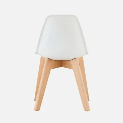 Cadeira estilo escandinavo infantil com pés em madeira de faia, set de 2