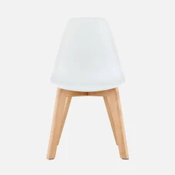 Cadeira estilo escandinavo infantil com pés em madeira de faia, set de 2