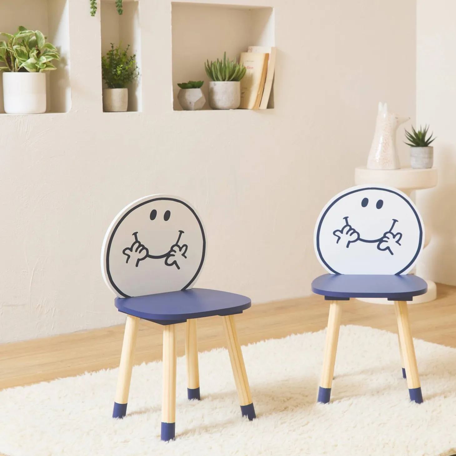 Cadeiras para crianças, senhor feliz, set de 2