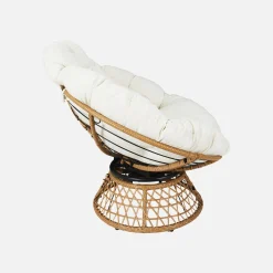 Cadeirão Papasan em polirattan, para exterior/interior, 96cmv