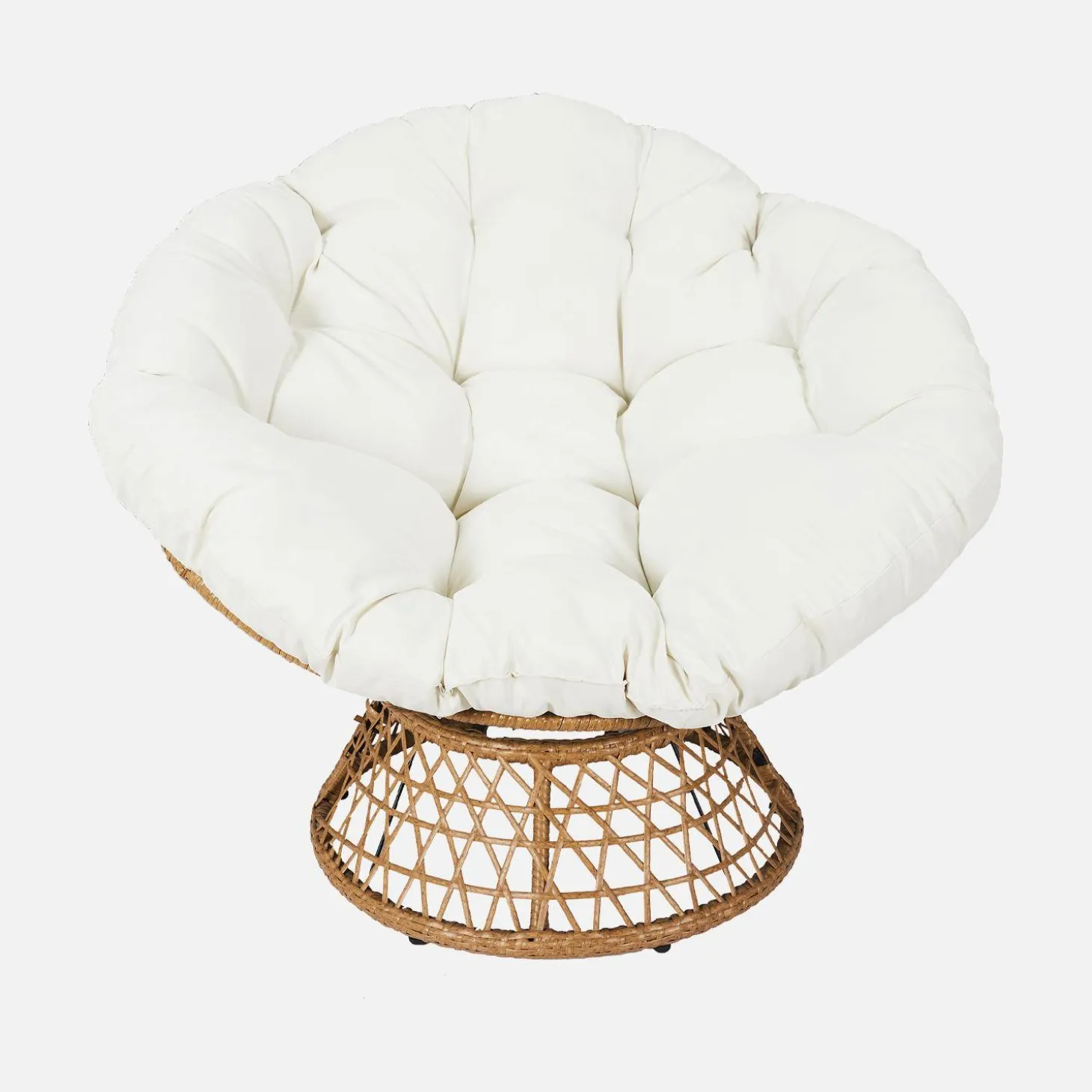 Cadeirão Papasan em polirattan, para exterior/interior, 96cmv