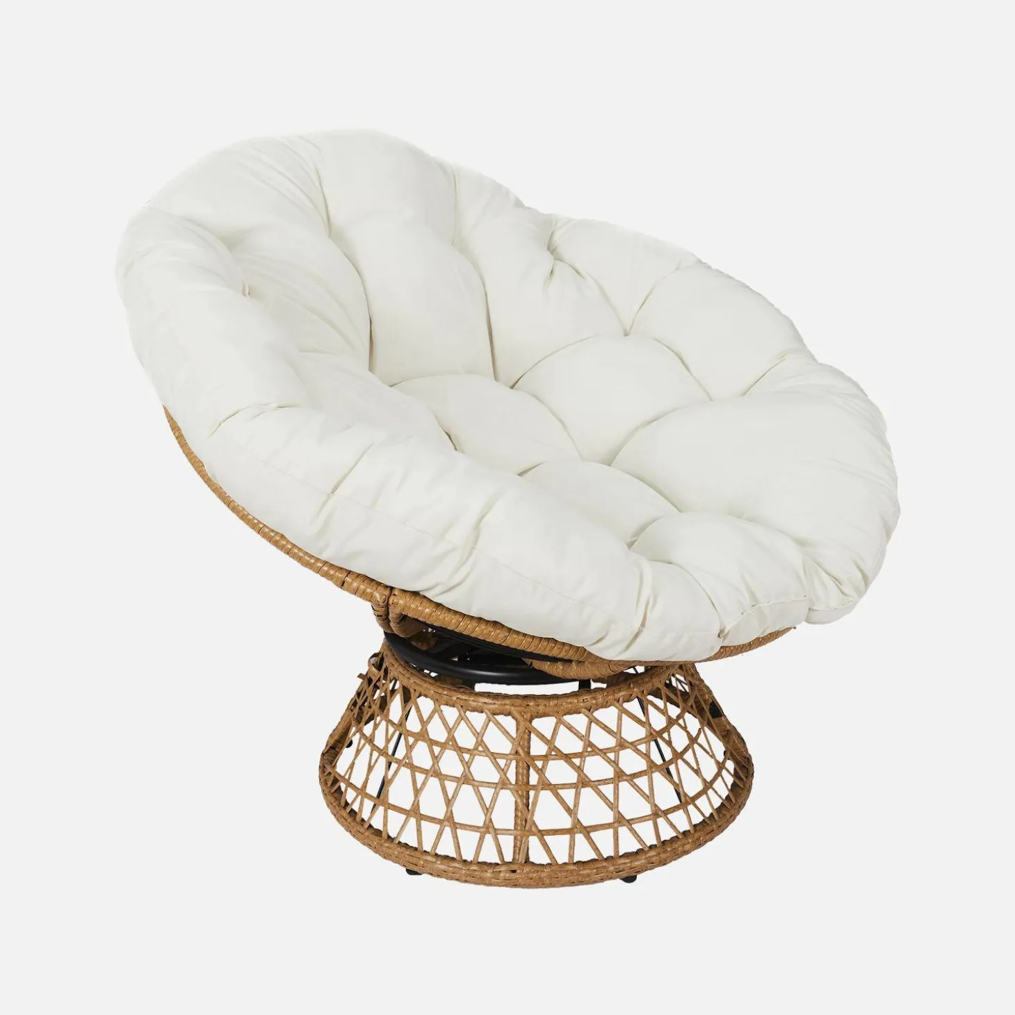 Cadeirão Papasan em polirattan, para exterior/interior, 96cmv