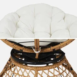 Cadeirão Papasan em polirattan, para exterior/interior, 96cmv