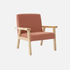Cadeirão para crianças escandinavo, boucle e madeira