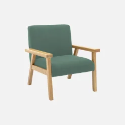 Cadeirão para crianças escandinavo, boucle e madeira