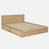 Cama boêmia com estrado de ripas e cabeceira 160x200cm + 4 gavetas