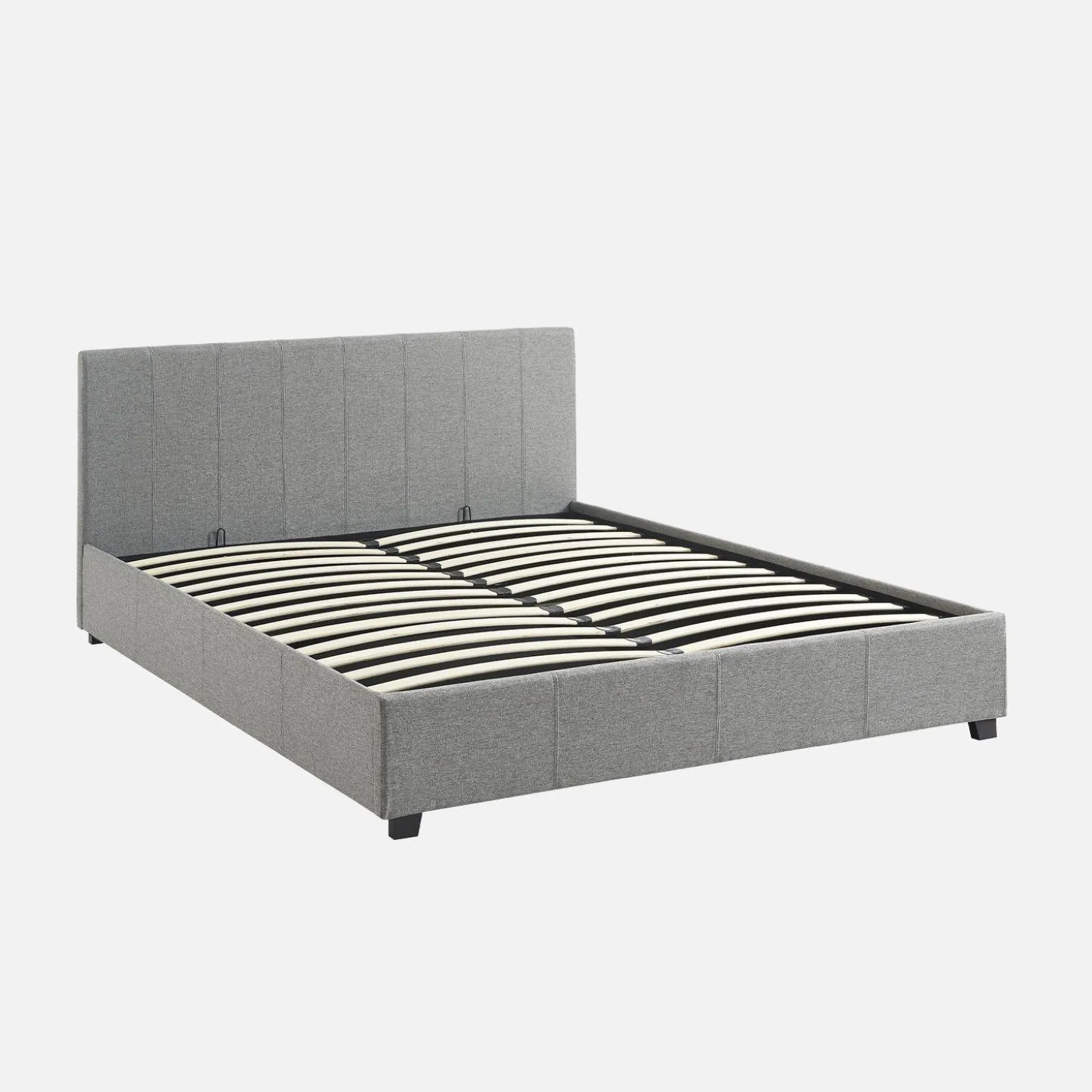 Cama com base de ripas e cabeceira, 160x200cm