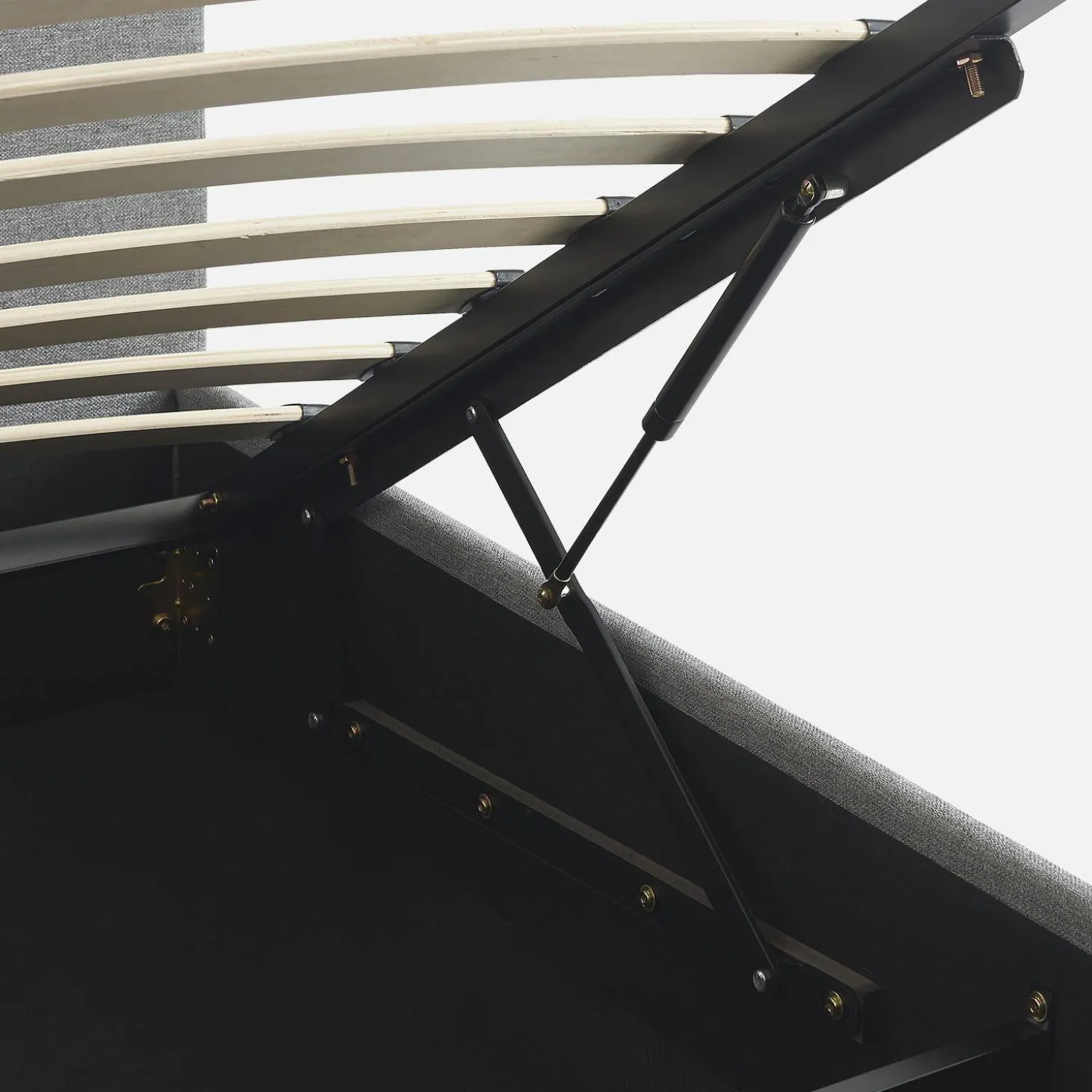 Cama com base de ripas e cabeceira, 90x190cm