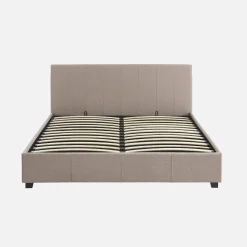Cama com base de ripas e cabeceira, 160x200cm