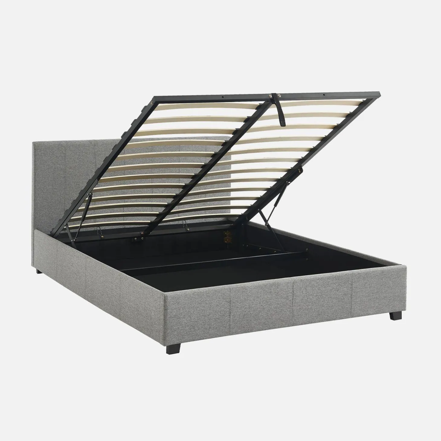 Cama com base de ripas e cabeceira, 140x190cm