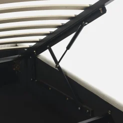 Cama com base de ripas 90x190cm, veludo canelado fino