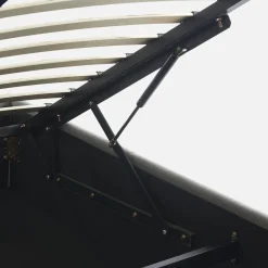 Cama com base de ripas 140x190cm, veludo canelado fino