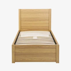 Cama com estrado de ripas e cabeceira 90x190cm + 4 gavetas