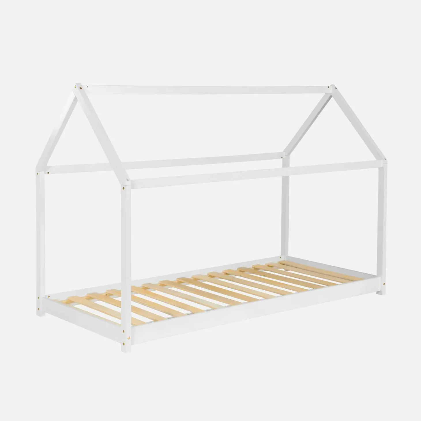 Cama de cabana para crianças em pinho natural