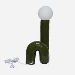 Candeeiro de mesa de cerâmica envernizada, 45cm