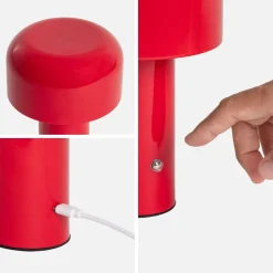 Candeeiro de mesa LED em metal, 13cm