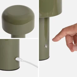 Candeeiro de mesa LED em metal, 13cm