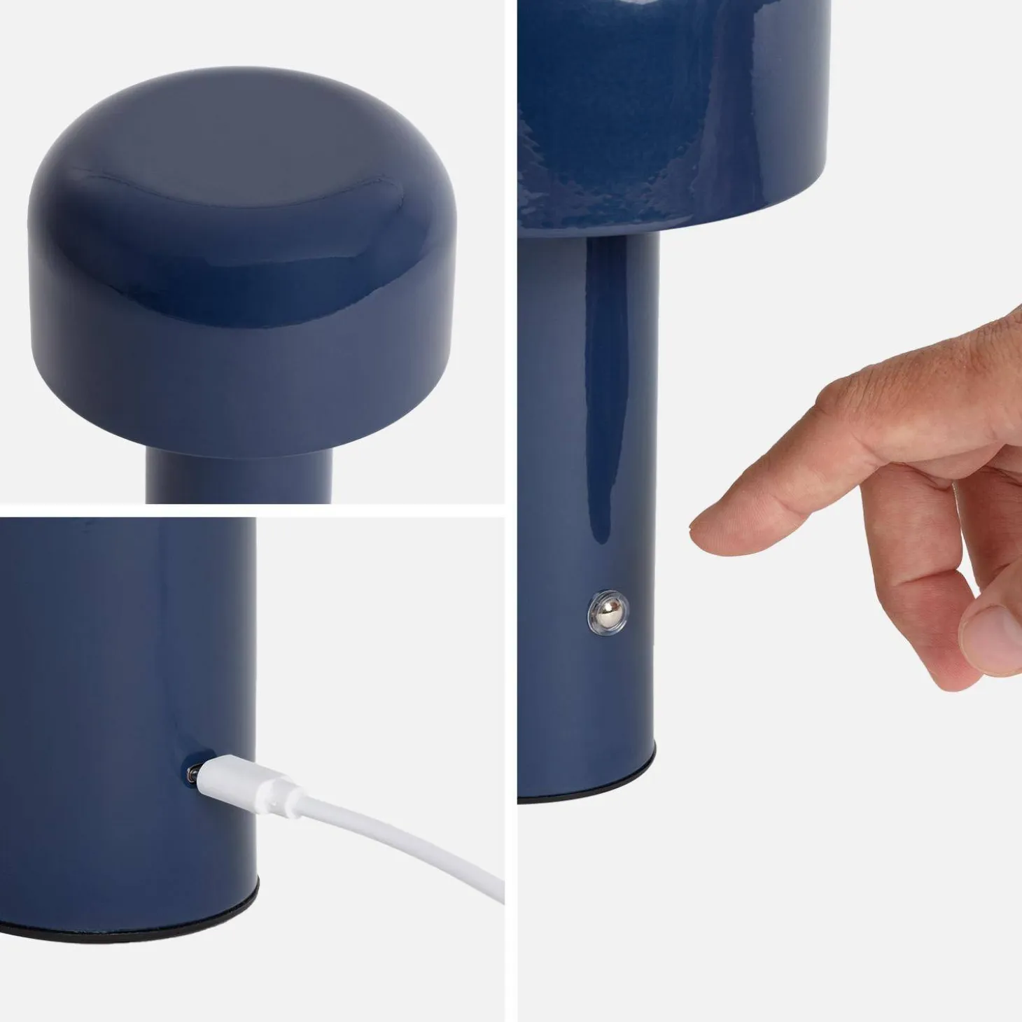 Candeeiro de mesa LED em metal, 13cm