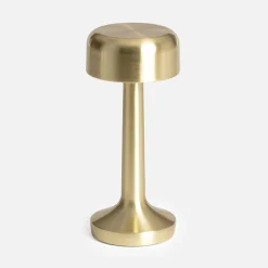 Candeeiro de mesa LED em metal dourado